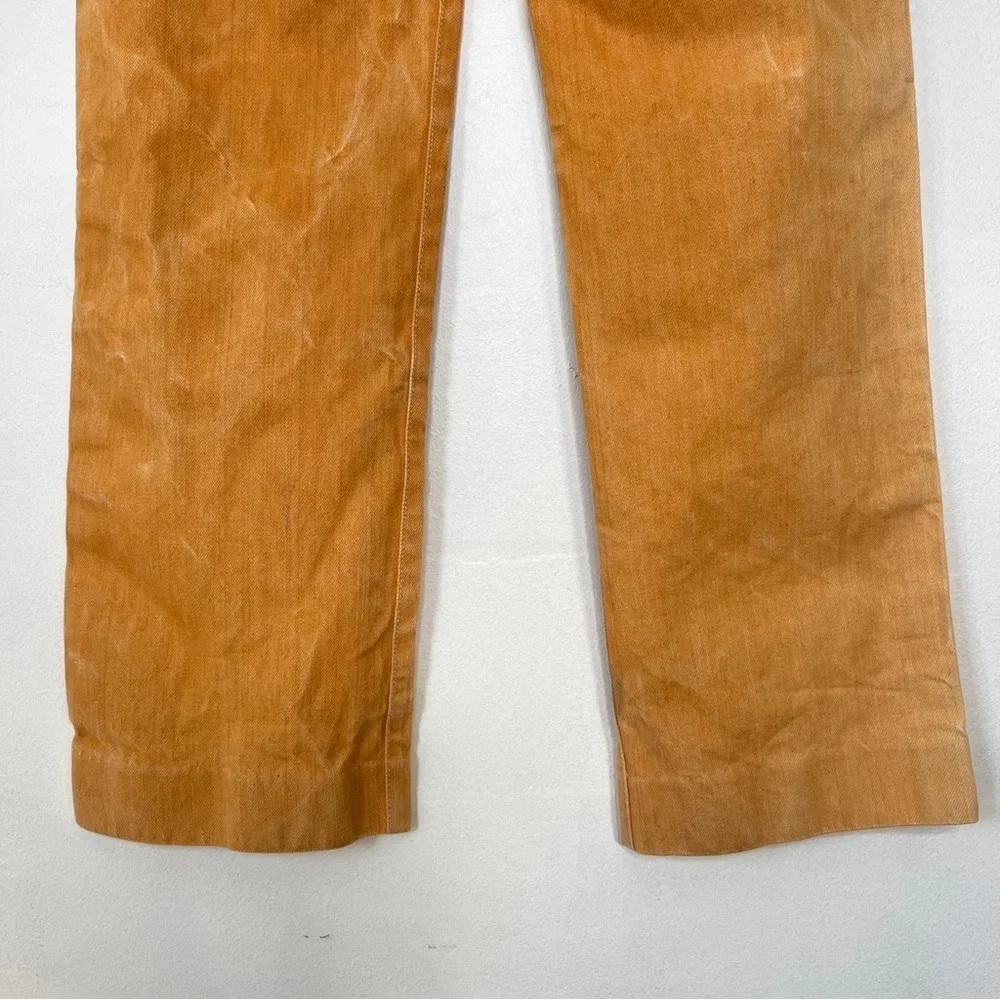 Simon Miller Wide Leg High Rise Denim Jeans Size 29 Gold Orange 100% Cotto - Picture 12 of 15